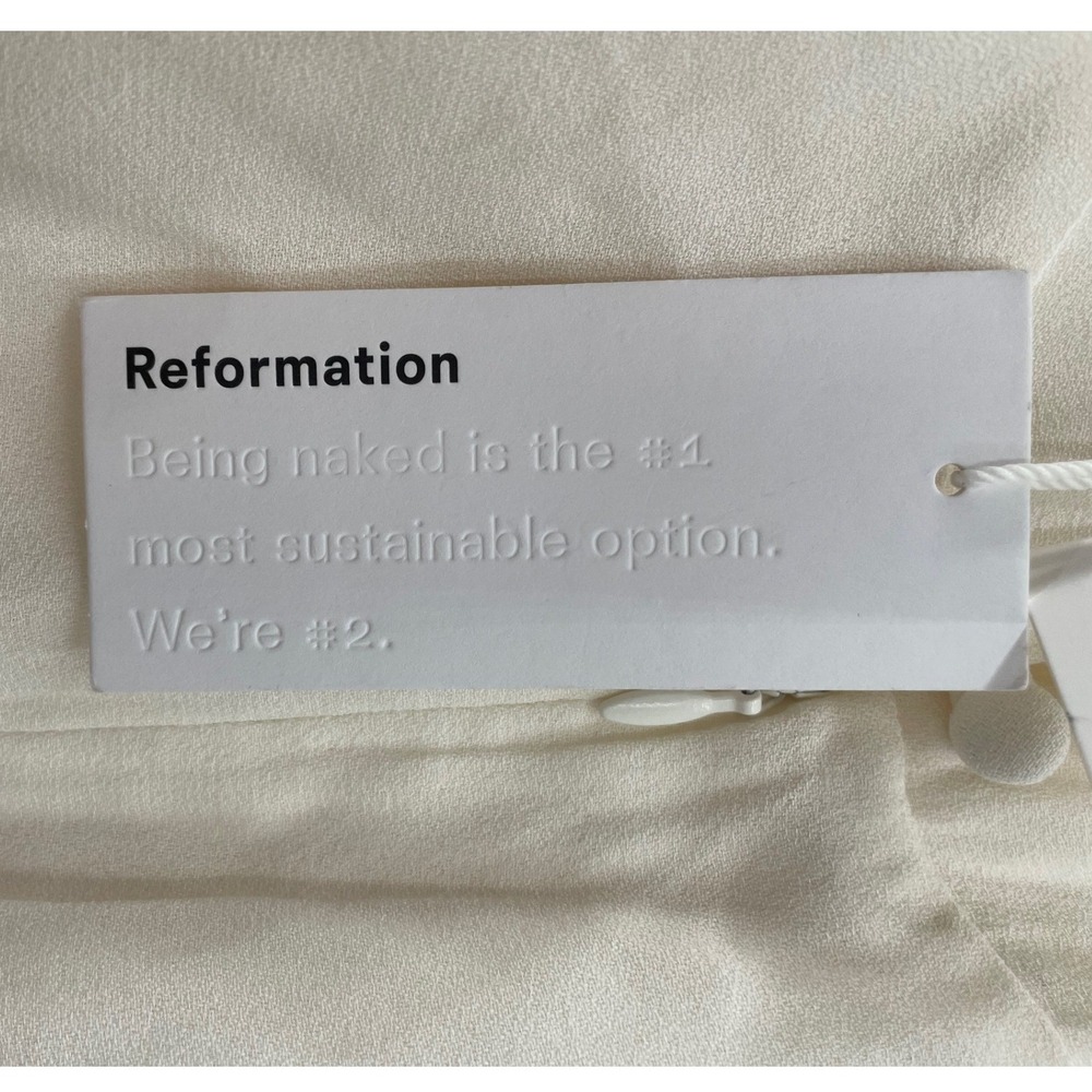 Reformation Dress Winslow Size 8 Ivory NWT - Picture 8 of 8